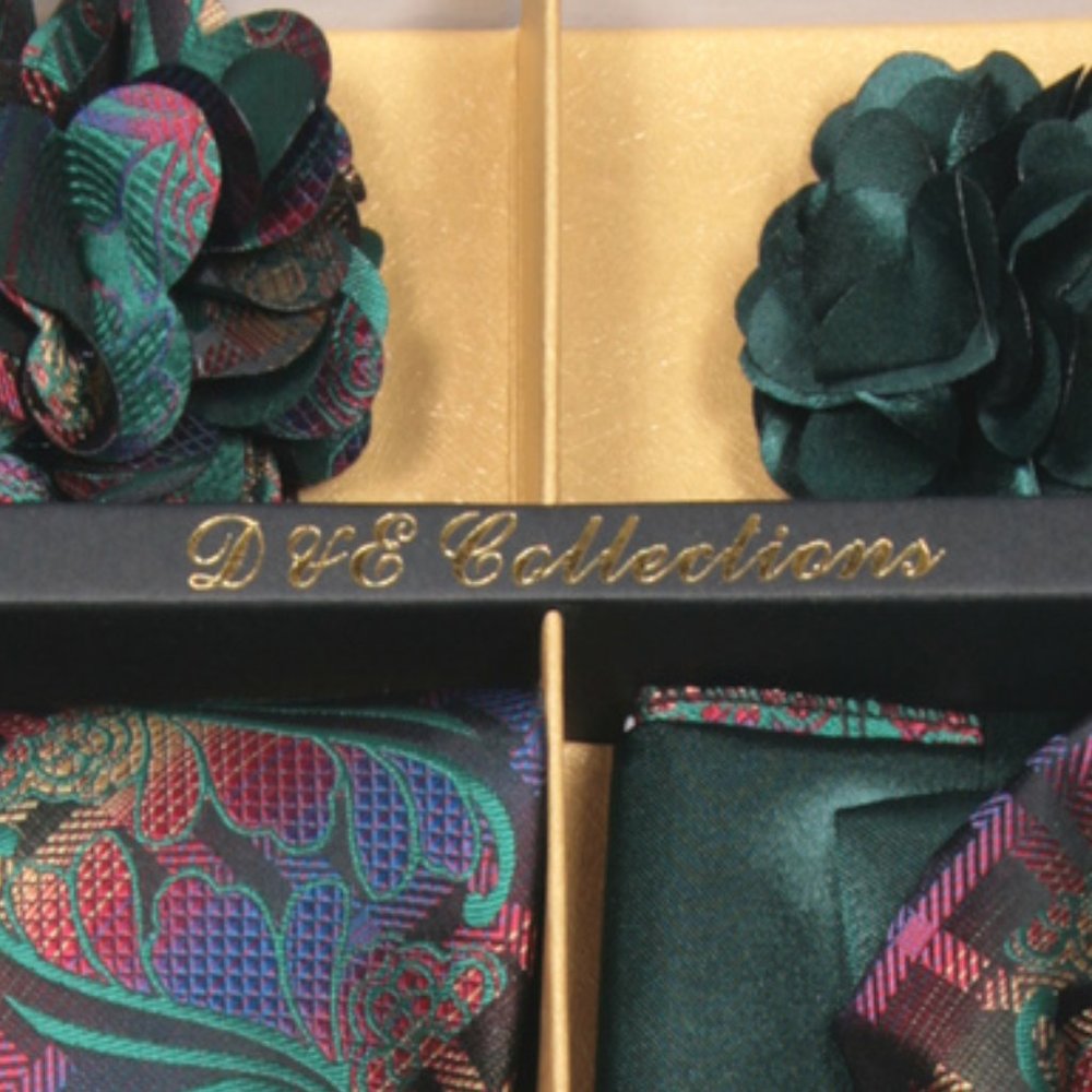 Daniel Ellissa Green Yellow Bow & Neck Tie 6 Set - Picture 6 of 6